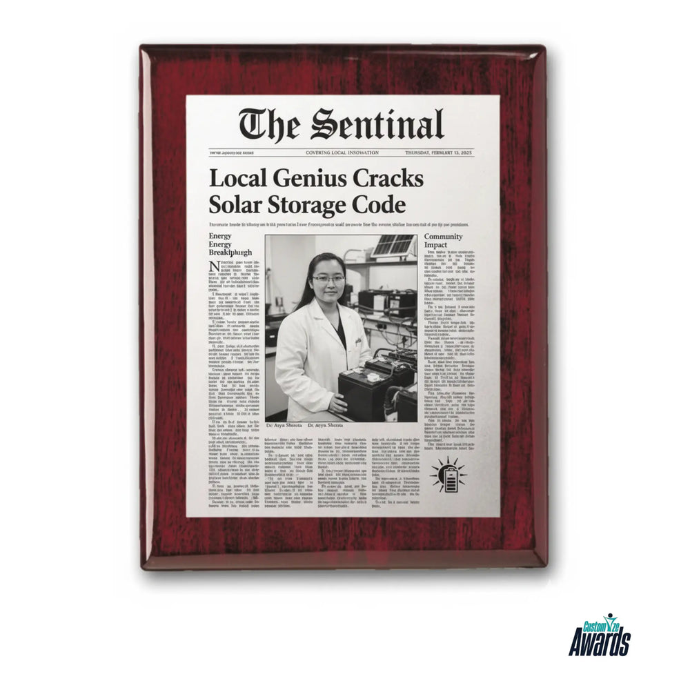 Vertical Elite | Custom Engraved Rosewood Plaque for Executive Recognition