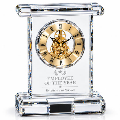 Timeless Legacy | Executive Crystal Clock Recognition Award