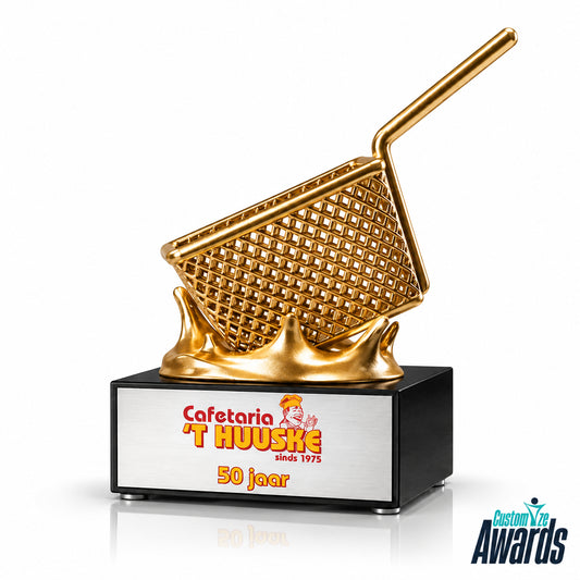 Golden Fryer | Golden Fryer custom culinary achievement trophy