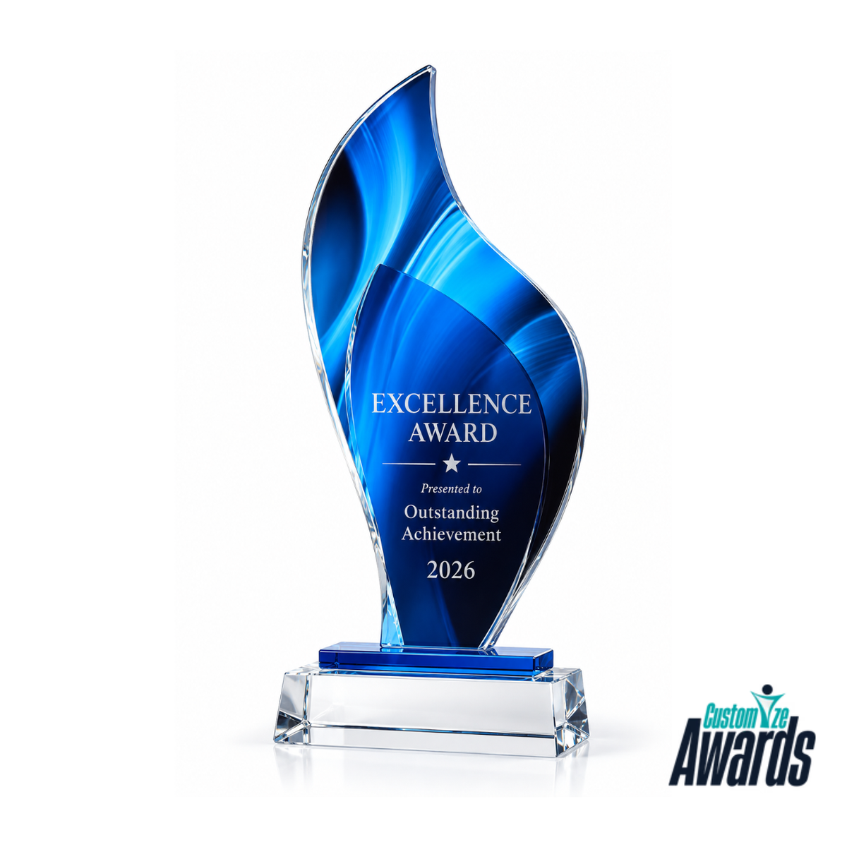 Azure Flame | Excellence Achievement Crystal Award