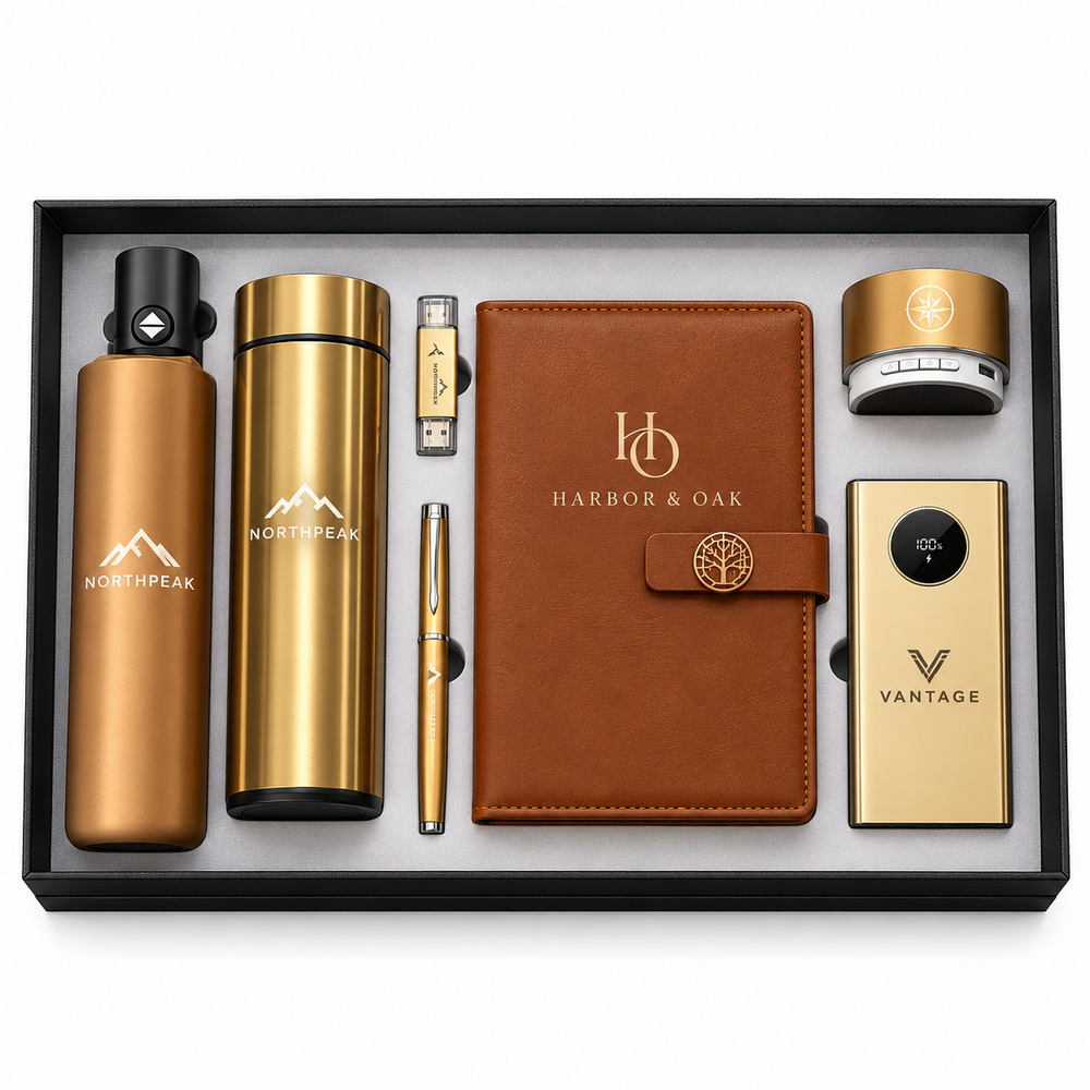 Golden Prestige | Customized Gold Corporate Gift Set