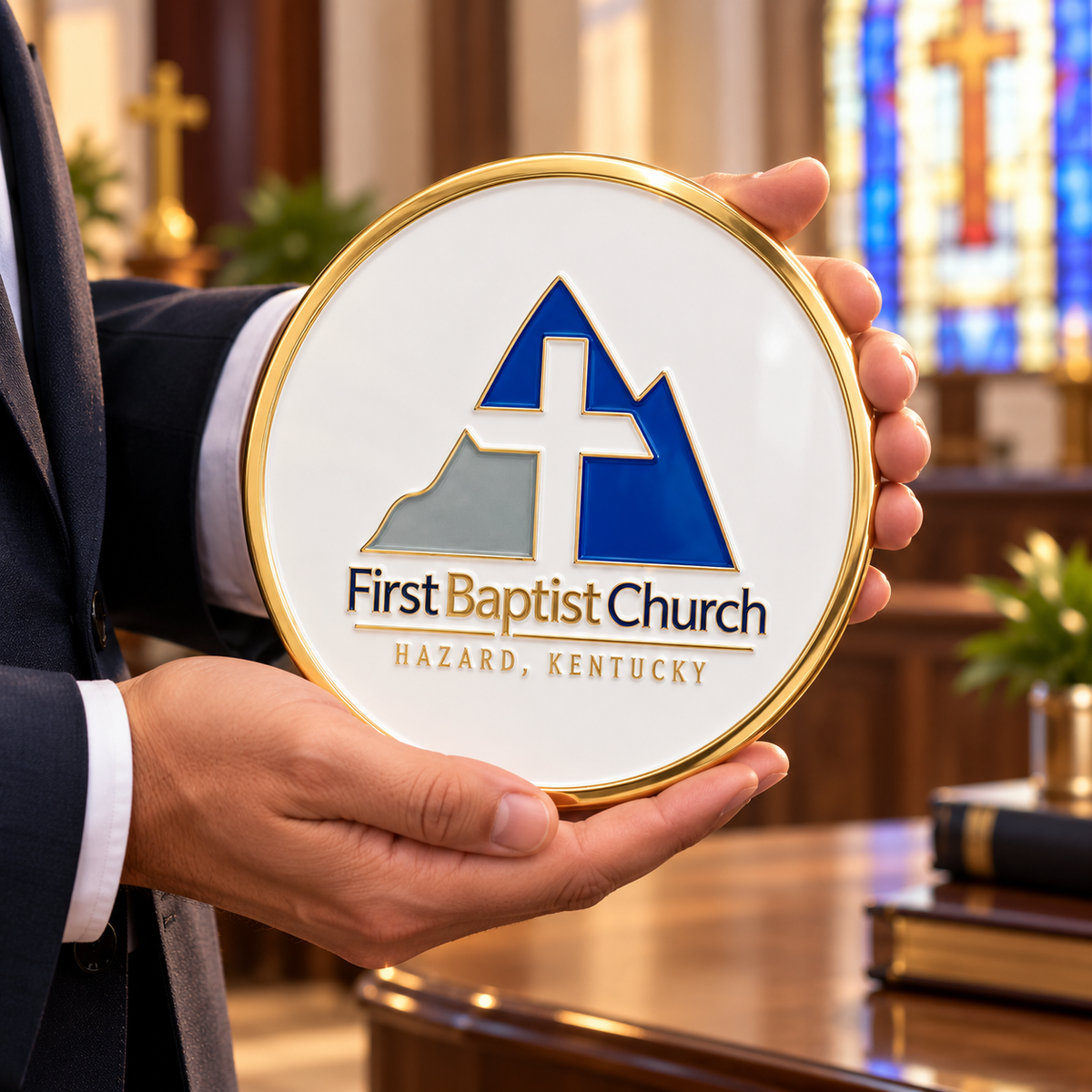 Custom Church | Antique Brass Religious Leadership Recognition Coin