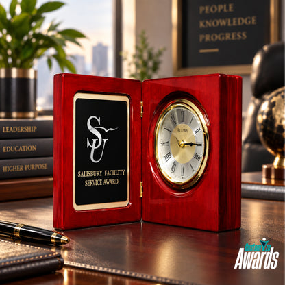 Crimson Clock | Trophées de cristal pour l'excellence de la direction