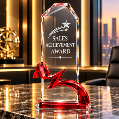 Scarlet Edge | Custom Crystal Sales Achievement Award