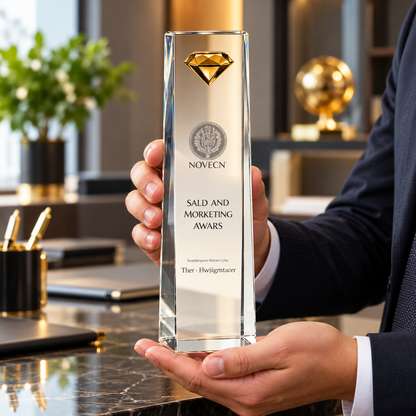 Diamond Crest | Custom Crystal Sales and Marketing Achievement Award