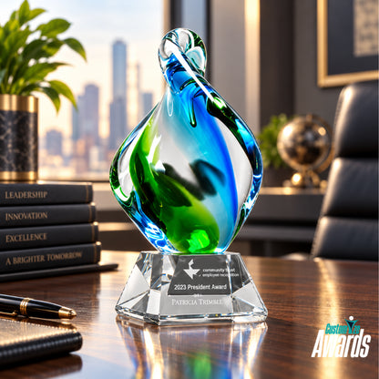 Aurora Glass | Excellence Recognition Trophy