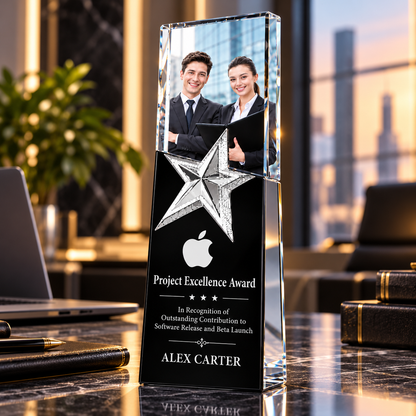 Liberty Legacy | Veterans Day Crystal and Metal Military Recognition Award