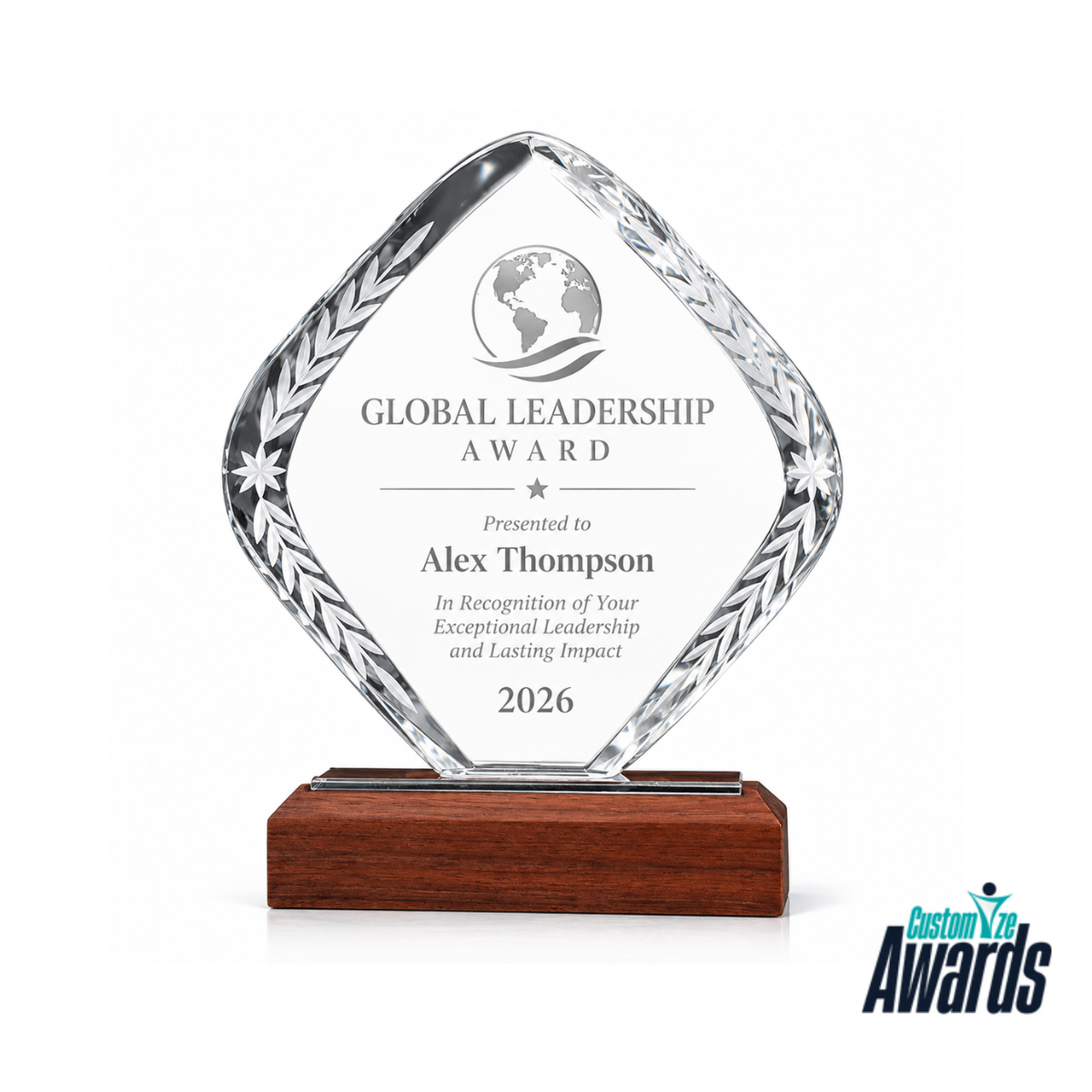 Global Heritage | Custom Crystal Leadership Award