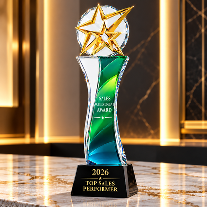 Emerald Summit | Custom Crystal Sales Achievement Award