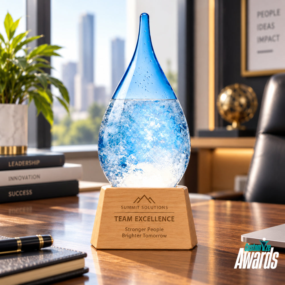 Illuminated Teardrop | Custom Crystal Recognition Award