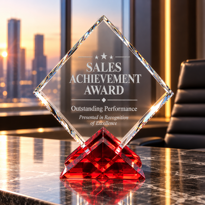 Ruby Crest | Custom Crystal Sales Achievement Award