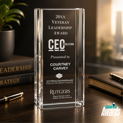 Custom Optical | Personalized Recognition Crystal  Award