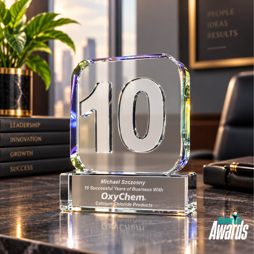 Decade Luminary | Personalized Block Plaque for Career Milestone Award