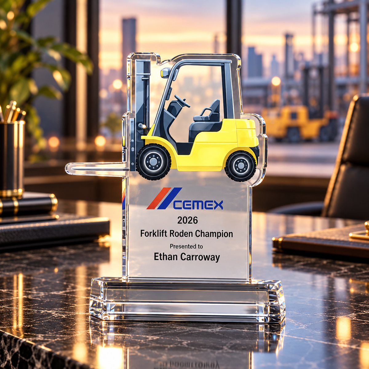 LiftMaster | Acryl-Award für herausragende Gabelstapler-Sicherheit