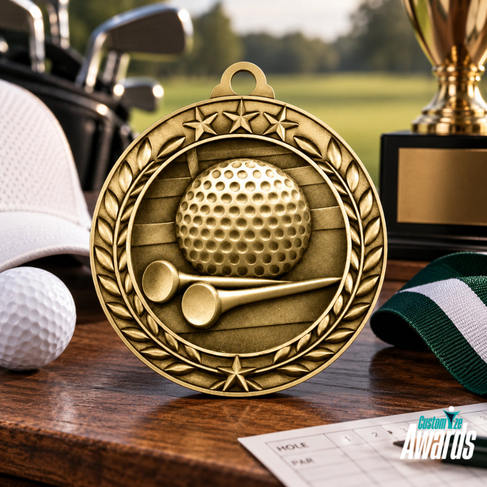 Large Star | Custom Golf Medal for Tournament Achievement