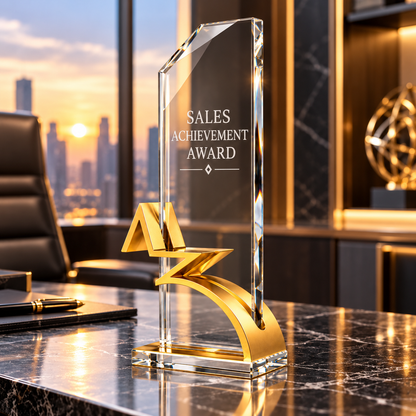 Golden Apex | Custom Crystal Sales Achievement Award