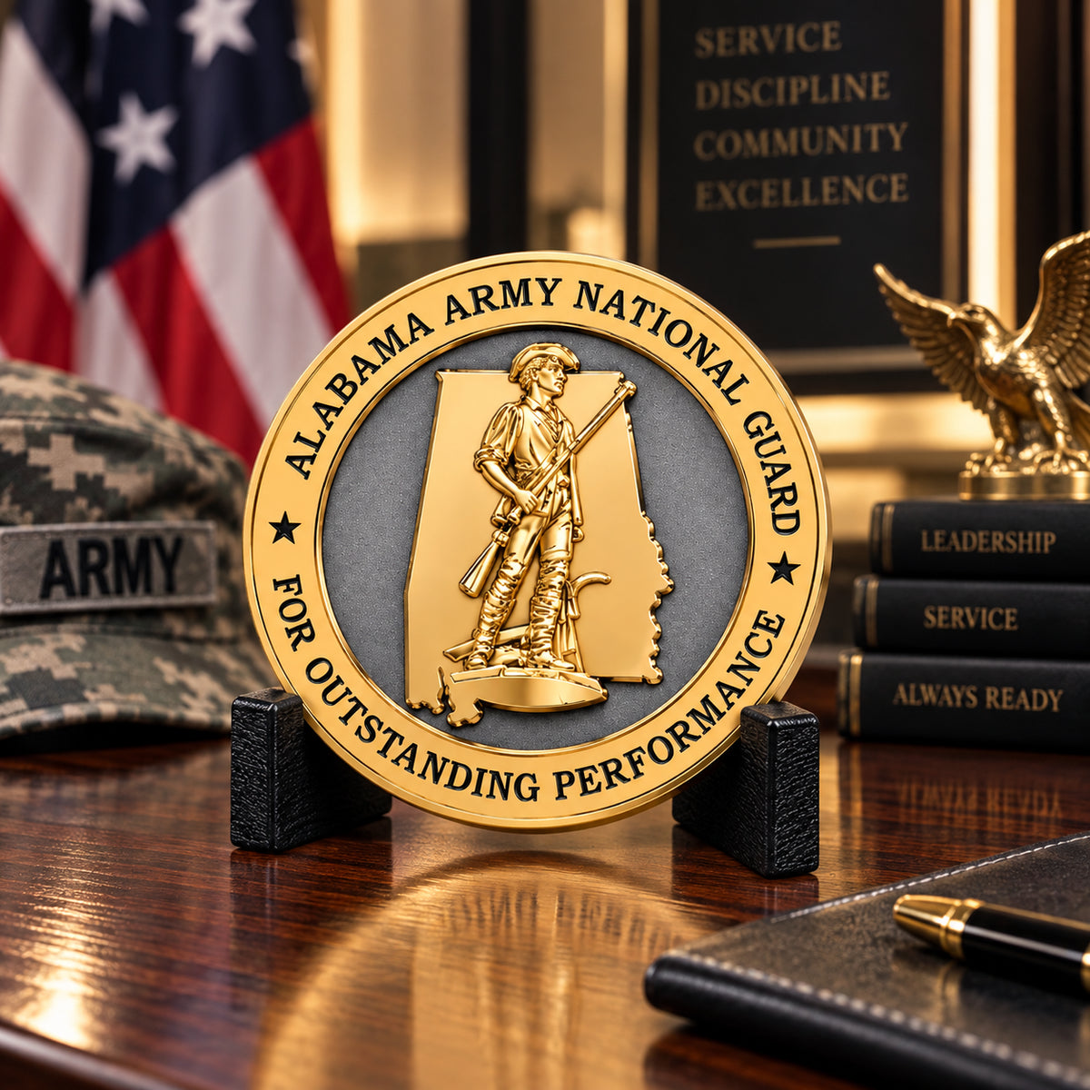 Shiny Gold | Shiny Gold Military Leadership Recognition Coin
