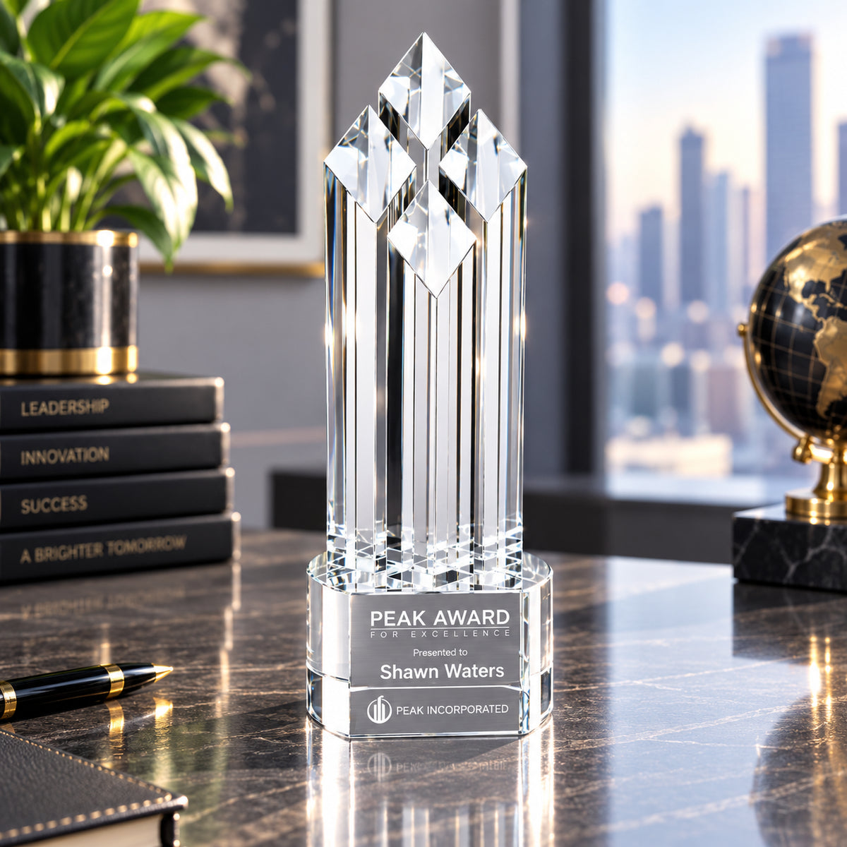 Executive Hayworth | Custom Engraved Crystal Recognition Award