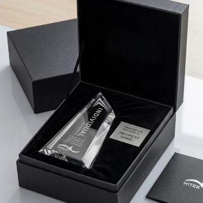 Personalized Enfield Crystal Award Trophy with Custom Engraving
