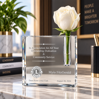 Community Rose | Community Service Appreciation Glass Award