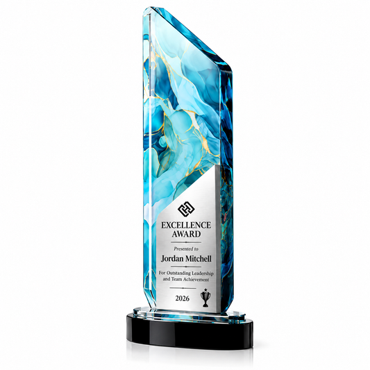 Ocean Edge | Personalized Crystal Team Achievement Award