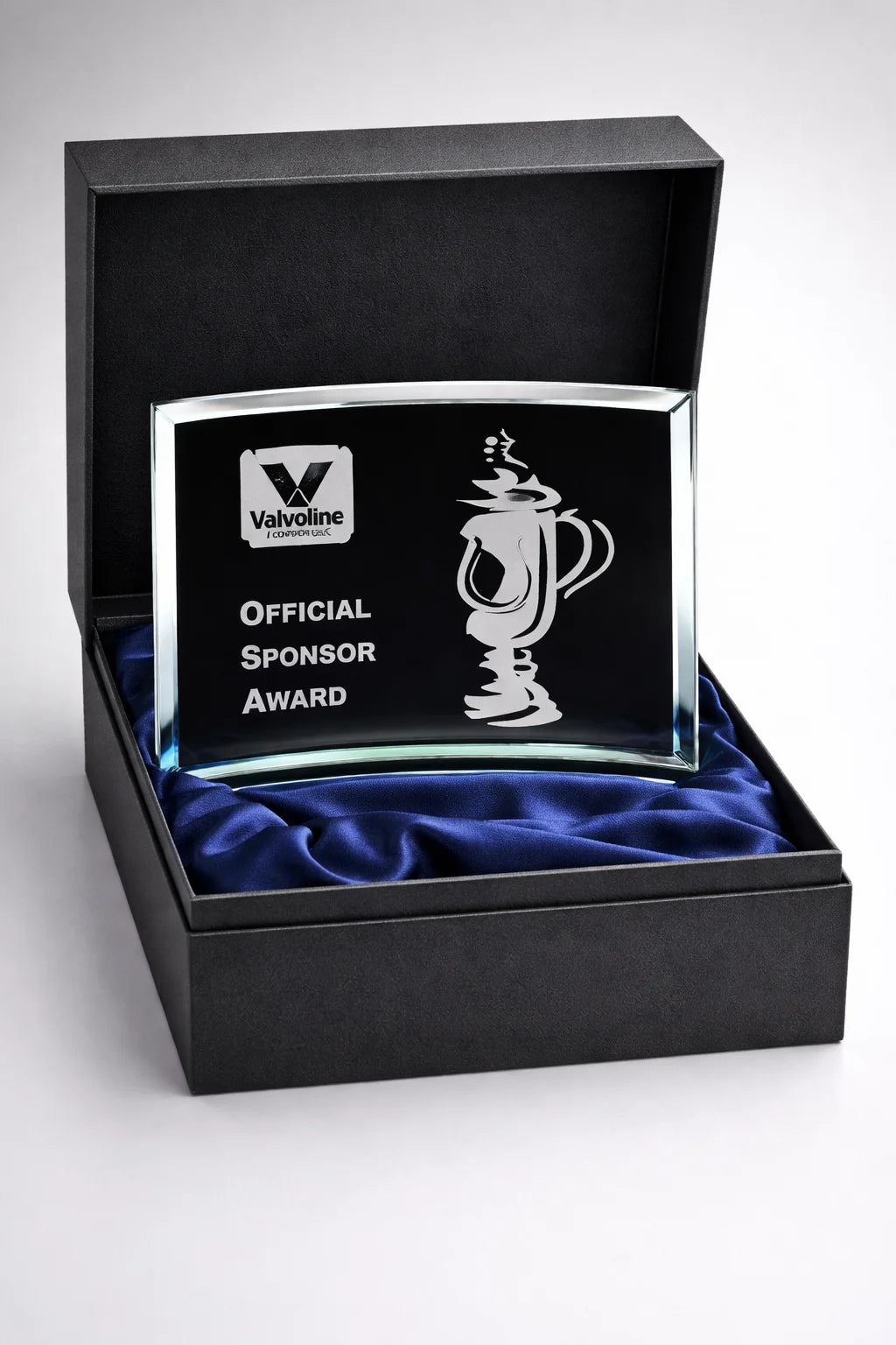 Curved Bevel Jade Rectangle crystal plaque Award