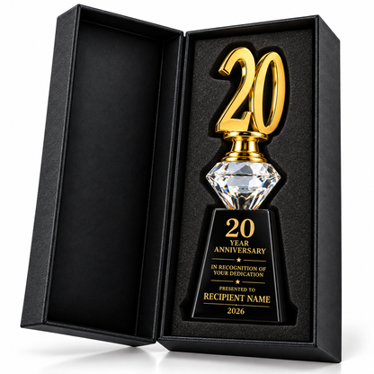 Regal Milestone | Custom Crystal 20 Year Service Anniversary Award