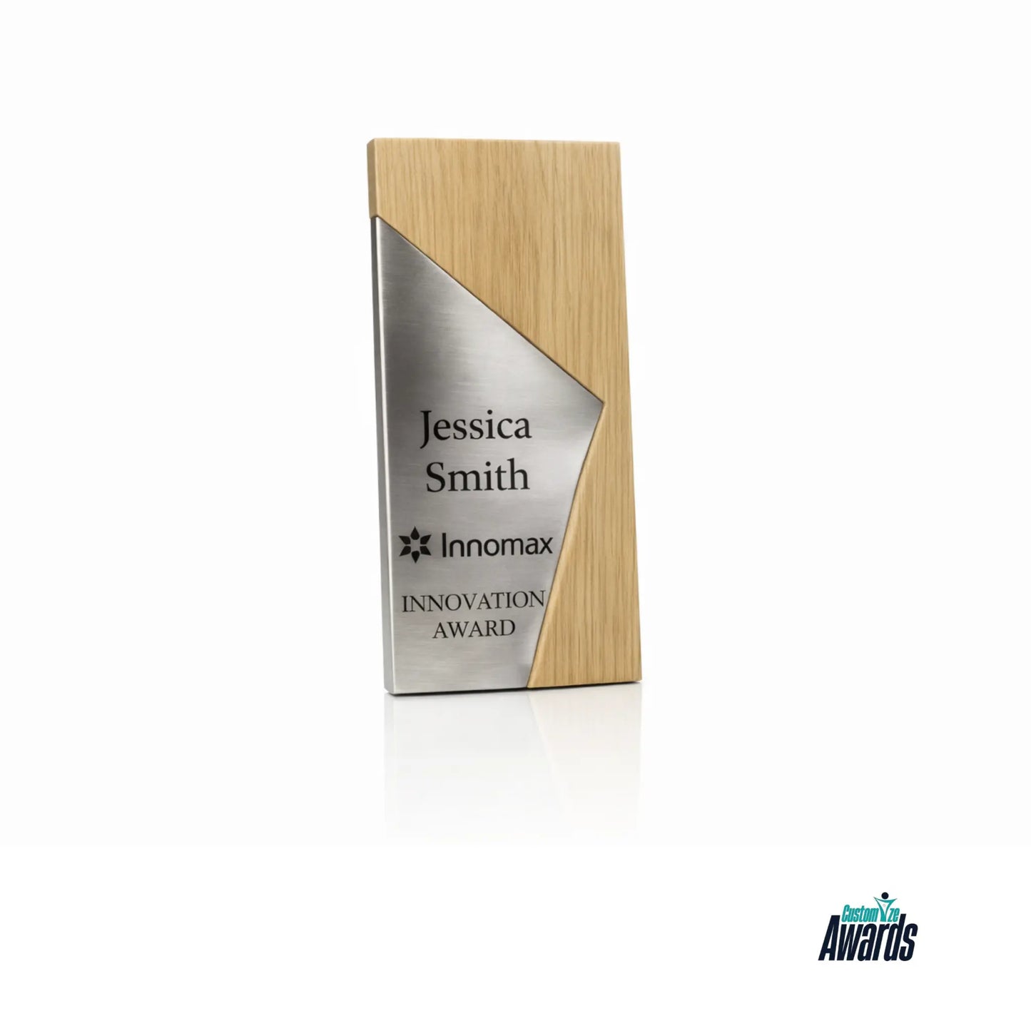 Slanted Wood Concrete Plaque