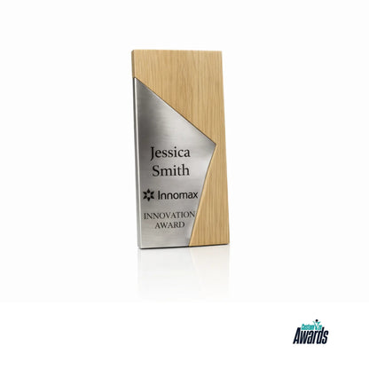 Slanted Wood Concrete Plaque