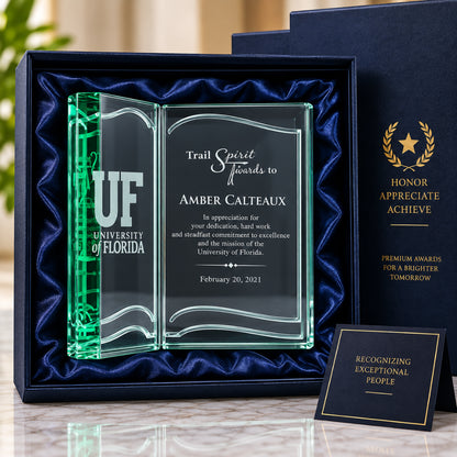 Cristal émeraude | Trophée d'appréciation en cristal pour la reconnaissance des employés