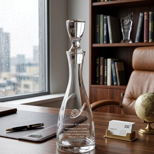 Flask Glass Crystal Award