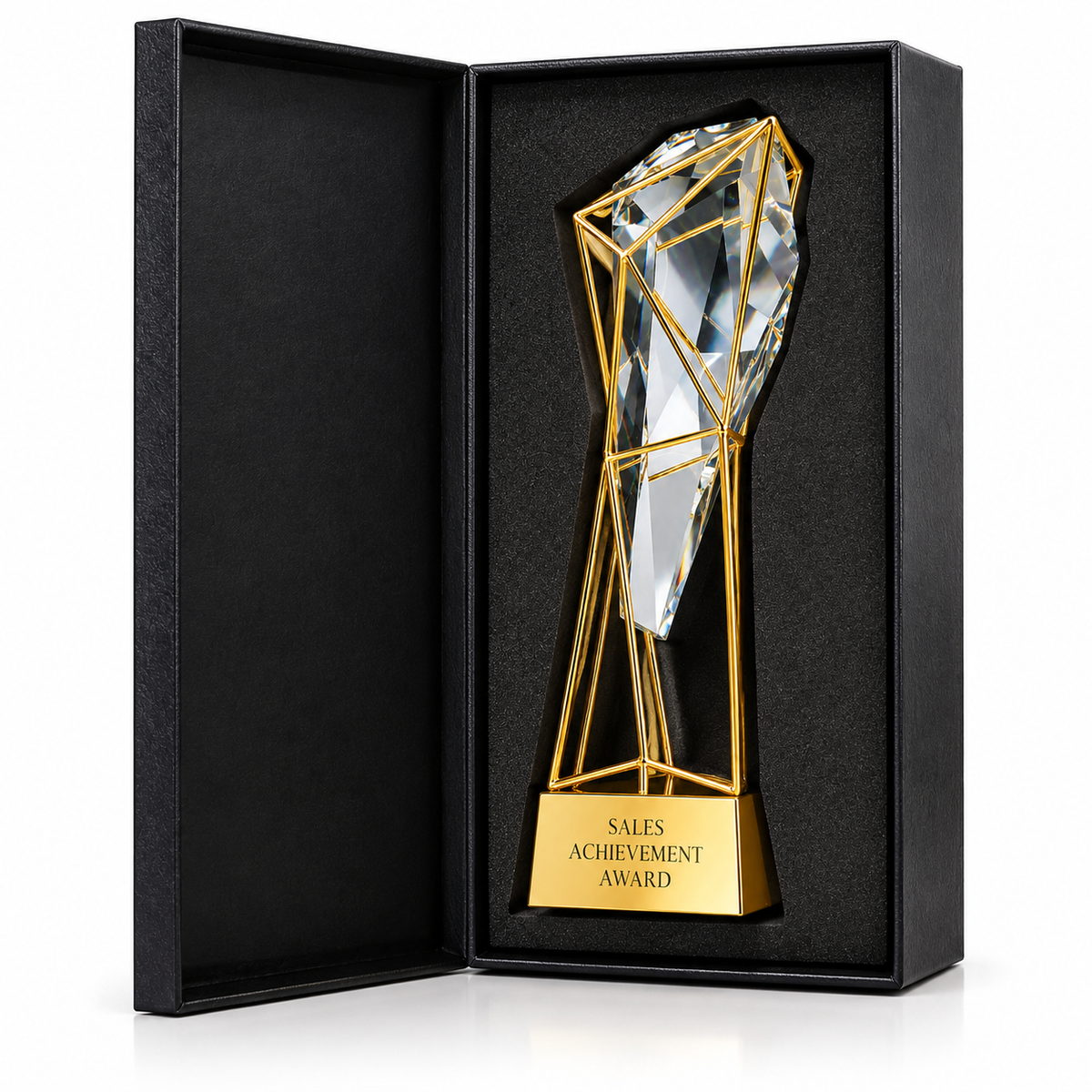 Golden Facet | Custom Crystal Sales Achievement Award