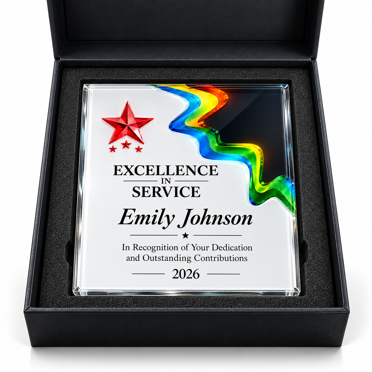 Partnership Horizon | Custom Crystal Partner Recognition Plaque