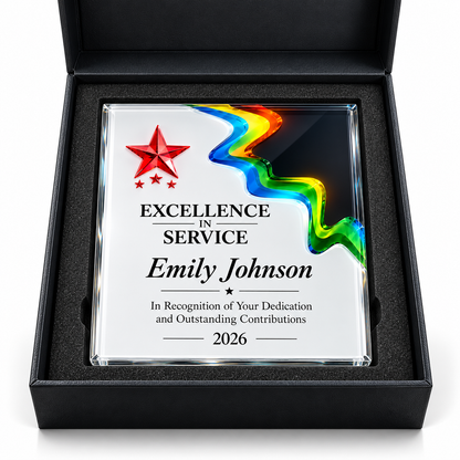 Partnership Horizon | Custom Crystal Partner Recognition Plaque