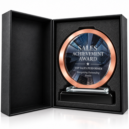 Copper Crest | Custom Crystal Sales Achievement Award