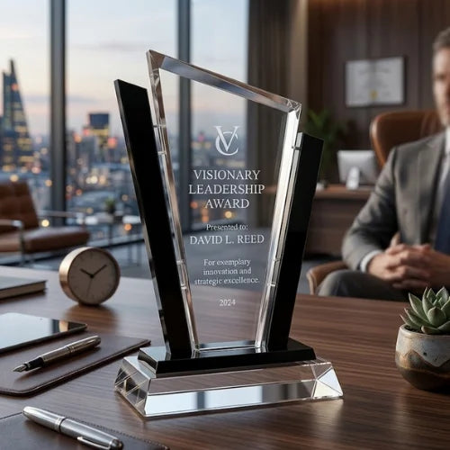 Executive Engraved Rhapsody Crystal Award