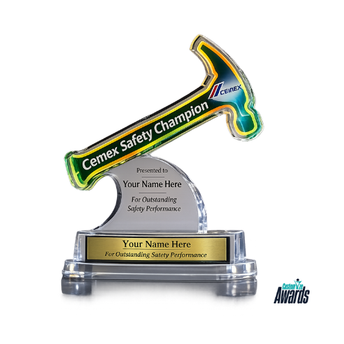 Hammer Acrylic Award | Skilled Trades Recognition Trophy
