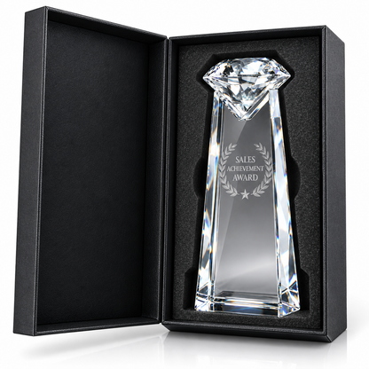 Diamond Crest | Custom Crystal Sales Achievement Award