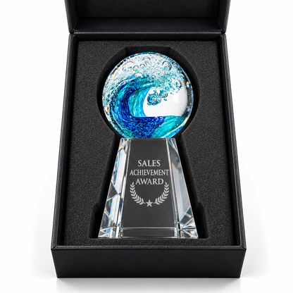 Ocean crest | Custom Crystal Sales Achievement Award