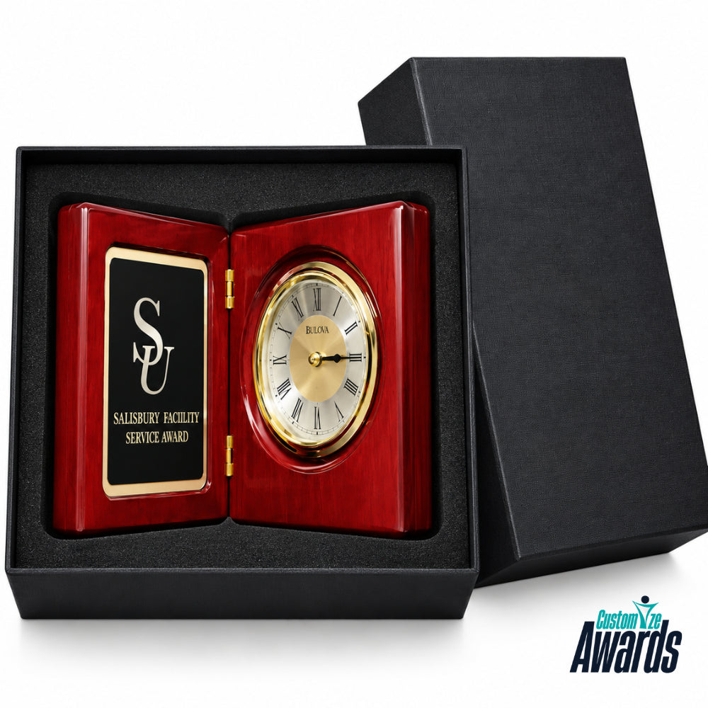 Crimson Clock | Crystal Awards for Executive Achievement