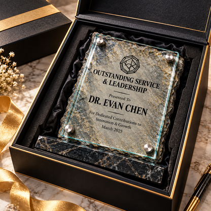 Slate Industrial Elite | Industrial Recognition Glass Plaque