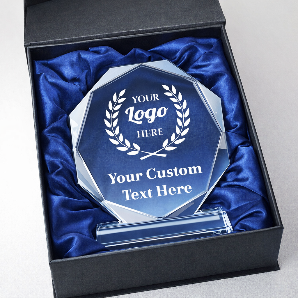 Custom Logo Crystal Award