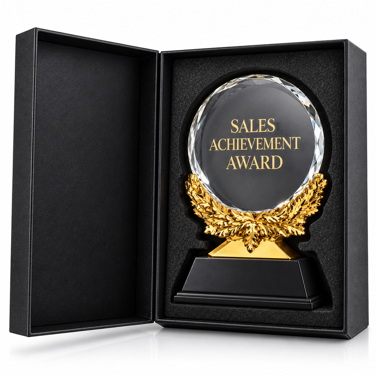 Golden Laurel | Custom Crystal Sales Achievement Award