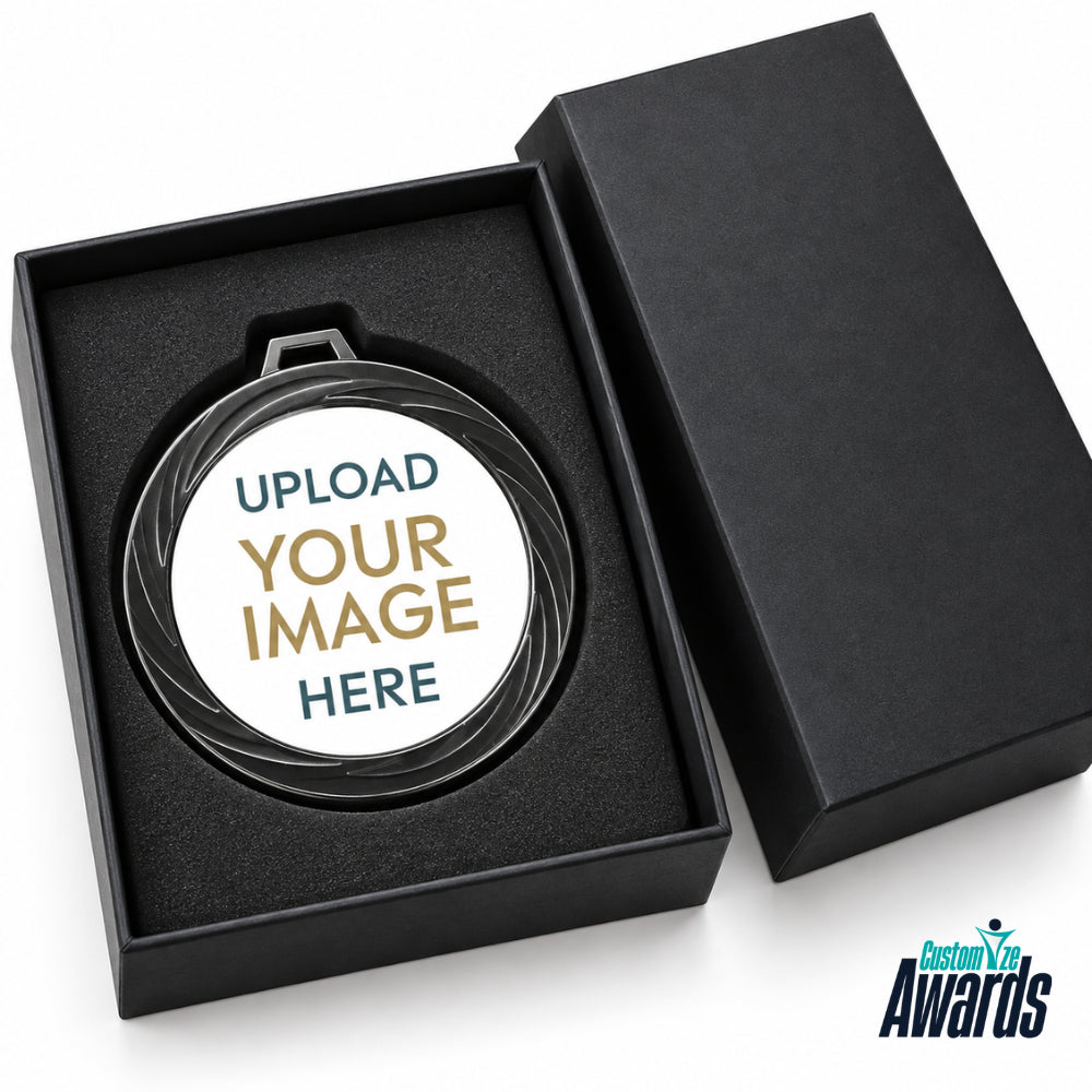 Schwarze Lazer Custom Medaille