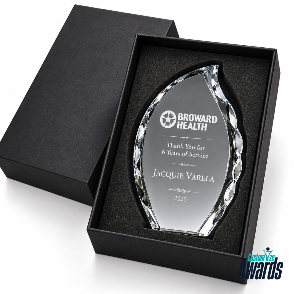 Radiance Flame | Custom Crystal Service Awards For Employee Recoginition