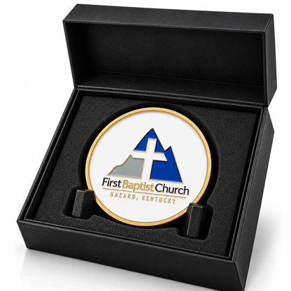Custom Church | Antique Brass Religious Leadership Recognition Coin