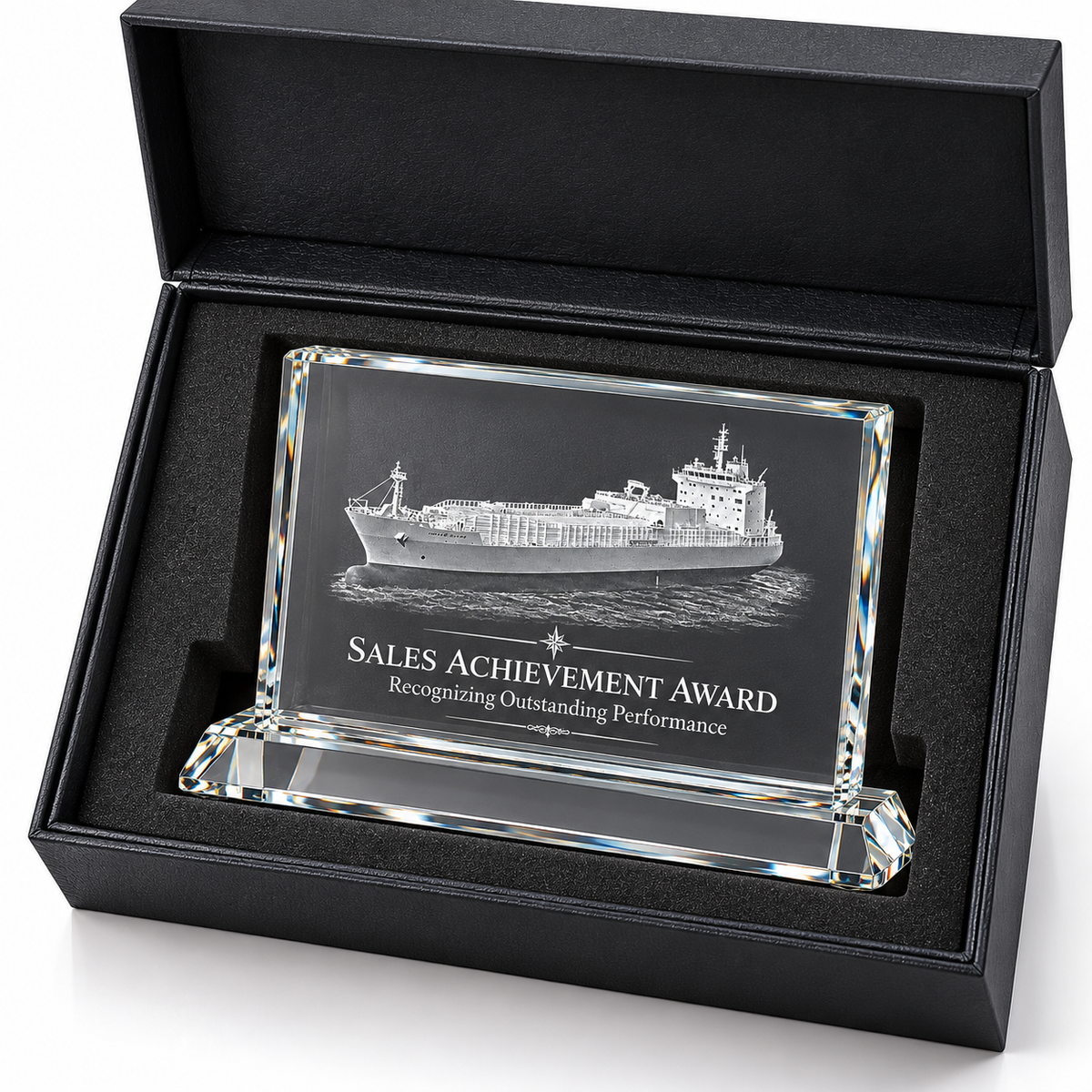 Oceancrest Legacy | Custom Crystal Sales Achievement Recognition Award