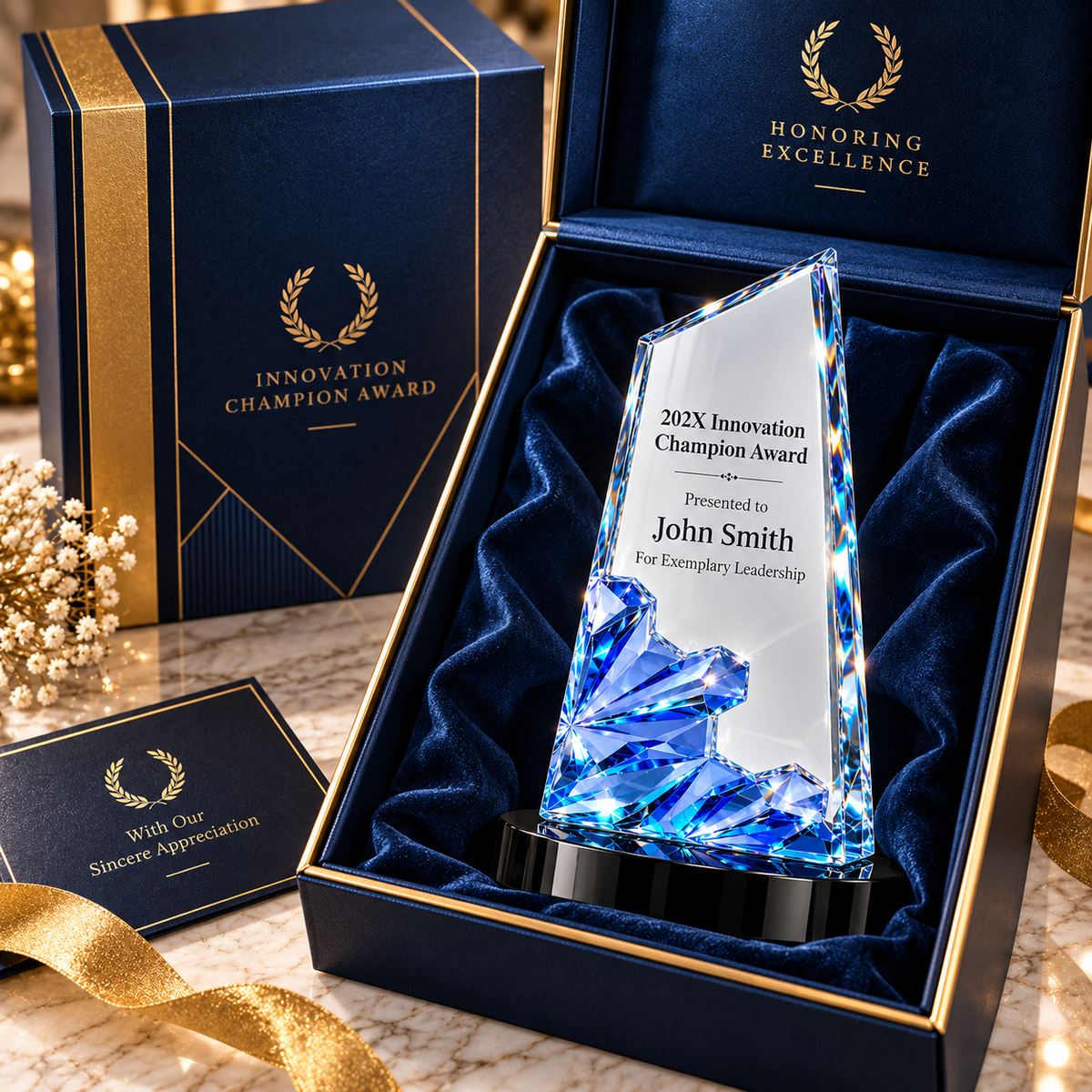 Peak Mark | Glass Acrylic Recognition Plaque