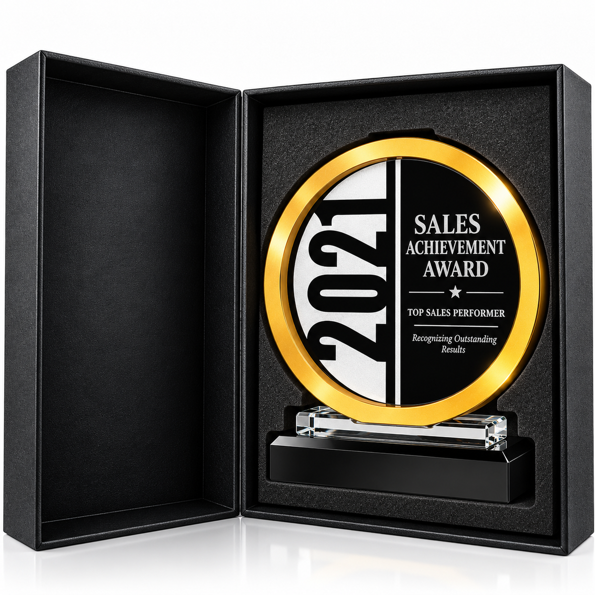Golden Crest | Custom Crystal Sales Achievement Award