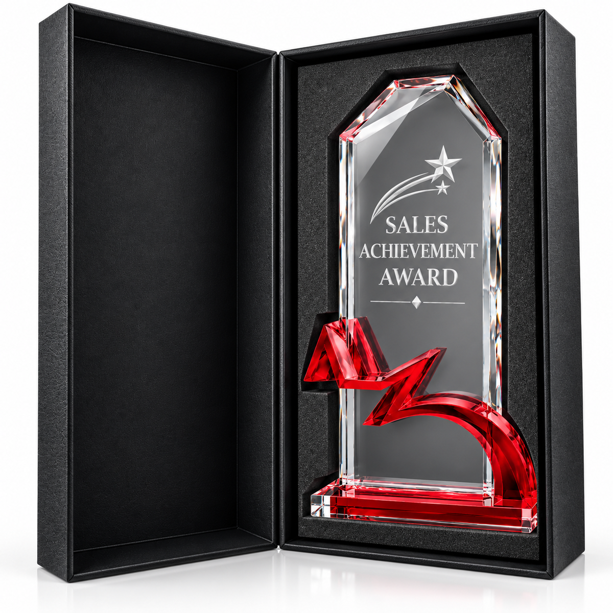 Scarlet Edge | Custom Crystal Sales Achievement Award